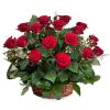Фото товара 21 червона троянда в кошику в Трускавце