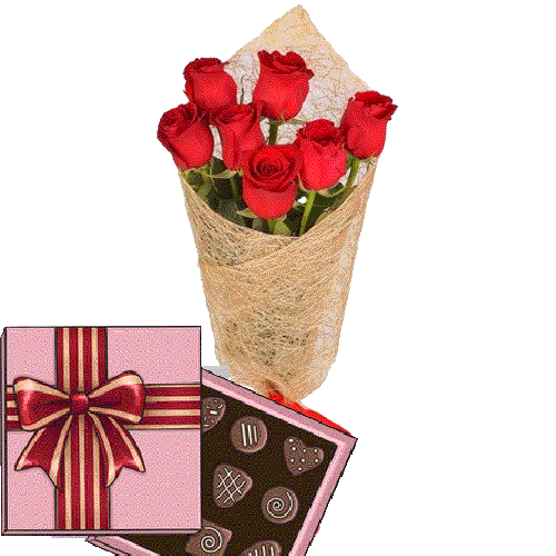 Фото товара 7 красных роз с конфетами в Трускавце