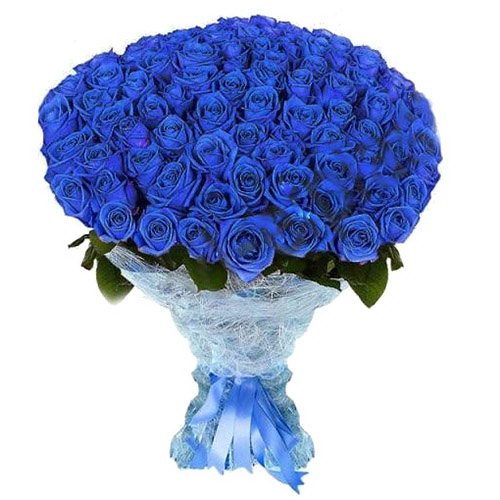 Фото товара 101 синяя роза (крашеная) в Трускавце