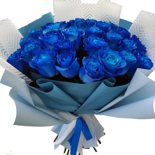 Фото товара 33 синие розы (крашеные) в Трускавце