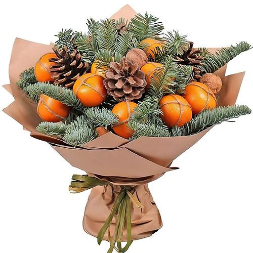 Фото товара Новогодний букет с мандаринами в Трускавце