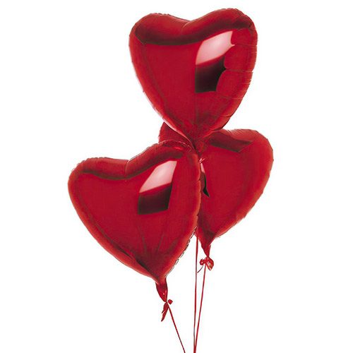 Фото товара 3 фольгированных шарика в форме сердца в Трускавце