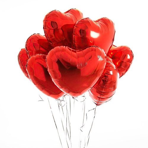 Фото товара Шарики фольгированные в форме сердца поштучно в Трускавце