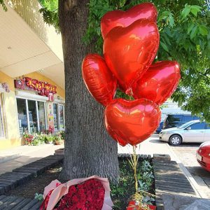 воздушные шарики в форме сердца 7 шт Трускавец фото
