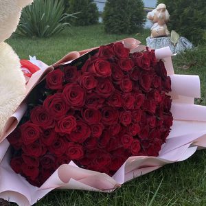 фото товара 75 красных роз