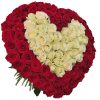 Фото товара Серце 101 троянда - червона і біла в Трускавце