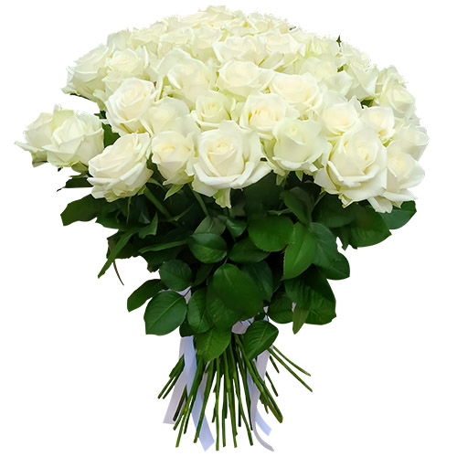 Фото товара 51 роза белая в Трускавце