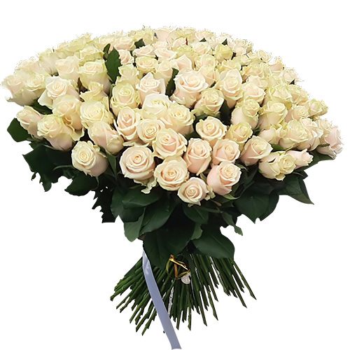 Фото товара Букет из 101 кремовой розы в Трускавце